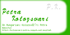 petra kolozsvari business card